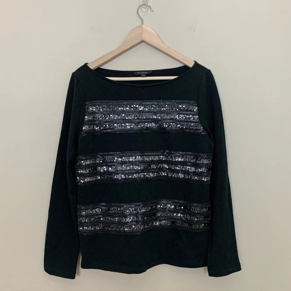 Banana Republic • Sequin Striped Sweatshirt - Picture 4 of 9